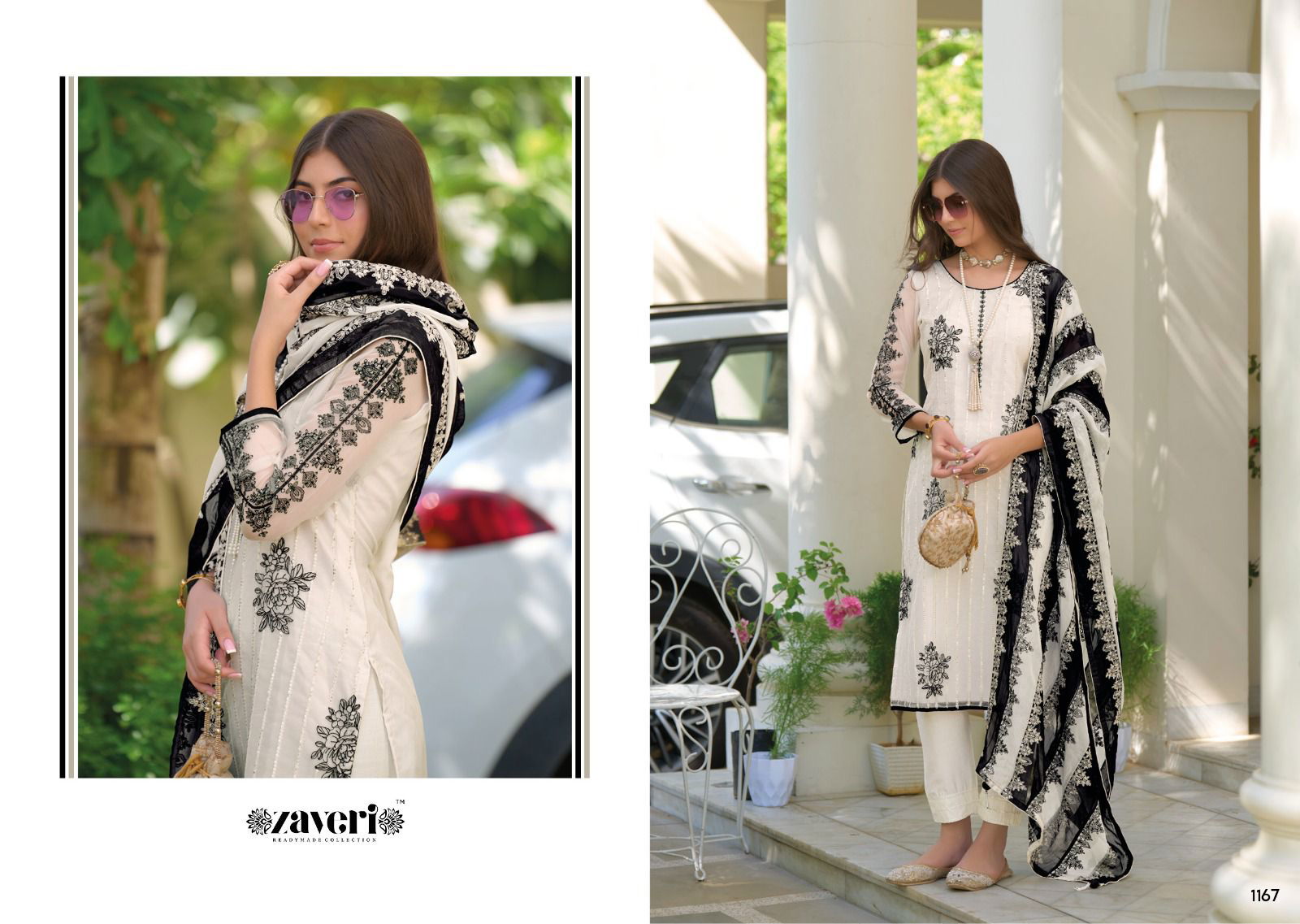 Black - White Noor Heavy Pakistani Readymade Suits Catalog